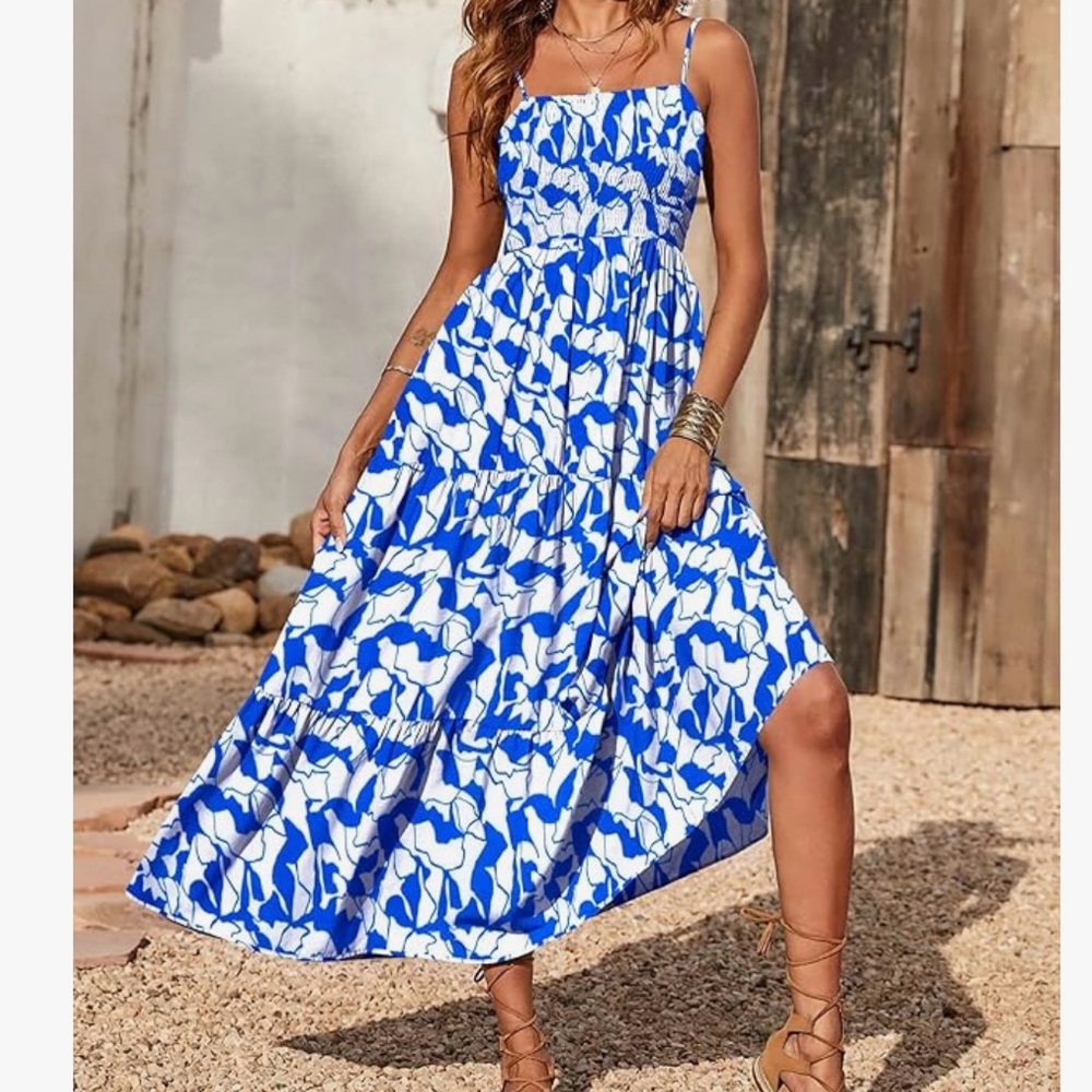 NWT blue and white dress